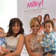 (L-R) Tamera Mowry with son Aden Housley and Tia Mowry with son Cree Mowry-Hardrict host the Milky! launch event on May 2, 2013 in Beverly Hills, California.